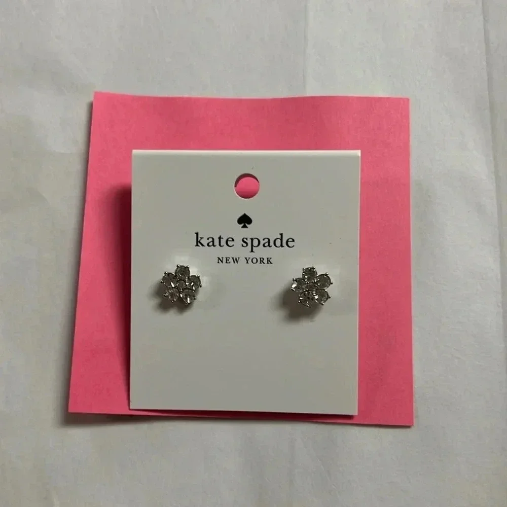 NWT Kate Spade rhinestone daisy earrings